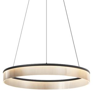 Moderna viseča svetilka črna 78cm vklj. LED s 3-stopenjskim zatemnjevanjem - Anello Chandelier