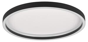 Trio Leuchten LED stenska in stropna svetilka Rotonda (20 W, Ø x V: 35 x 5 cm, Črna, Topla bela)