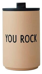 Bež termo lonček 350 ml You Rock – Design Letters