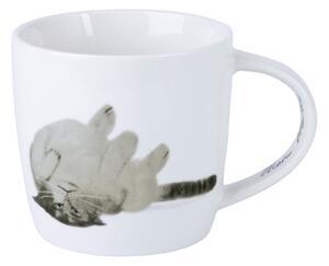 Bela porcelanasta skodelica 400 ml Upside Down Cat – Maxwell & Williams