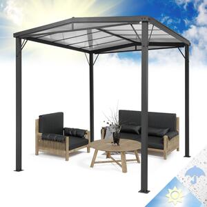 Blumfeldt Pantheon Solid Sky Flat, pergola, nadstrešek, 3x3m, polikarbonat, siv