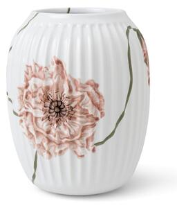 Vaza iz belega porcelana Kähler Design Poppy, višina 21 cm