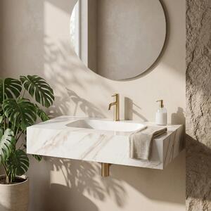 Stenski umivalnik Rea Aresa Grey Gold 80