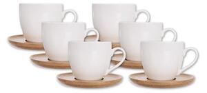 Bele porcelanske skodelice v kompletu 6 kos 125 ml Whiteline - Orion