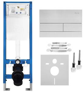 Podometni Set za WC Slim 024N z Gumbom T Brush Steel