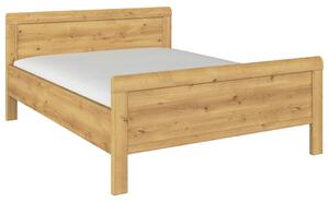 POSTELJA 140 cm x 200 cm , leseni material barve hrasta