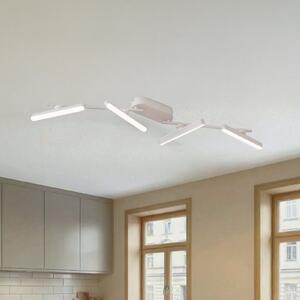 Lindby LED reflektor Eldrin, bel, 4-svetlobni, svetlobni trak, zatemnjen, Bela, Dnevna soba / jedilnica, Kovina, Sodobni