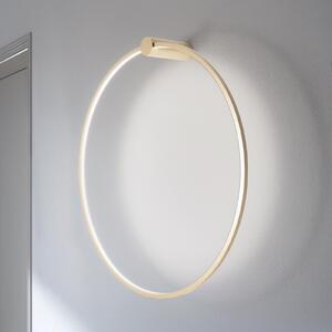 Milagro Lighting LED stenska svetilka Saturno, zlata, Ø 80 cm, kovina, 4.000 K, Zlata / medeninasta, Dnevna soba / jedilnica, Aluminij, Sodobni