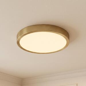 Lindby LED stropna svetilka Sorela, premer 24 cm, zlata, z možnostjo zatemnitve, zatemnjen, Zlata / medeninasta, Dnevna soba / jedilnica, Kovina, Sodobni