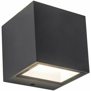 LED zunanja stenska svetilka Lutec Gemini (9 W, 8,8 x 8,5 x 8,6 cm, 850 lm, dnevno bela svetloba, antracit)