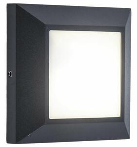 LED zunanja stenska svetilka Lutec Helena (4 W, 10,1 x 3,2 x 10,1 cm, 380 lm, dnevno bela barva, temno siva)