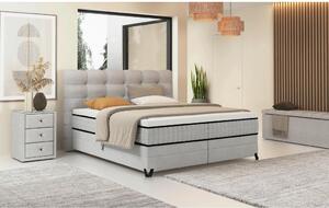 Premium Living Postelja Boxspring Carmen C, Svetlo Siva, 160x200