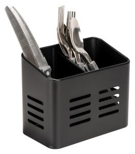 Črno stojalo za jedilni pribor Wenko Black Outdoor Kitchen Baco