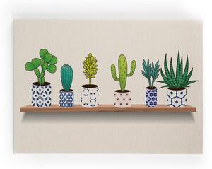 Slika na platnu Really Nice Things Lino Cactus Shelve, 50 x 70 cm