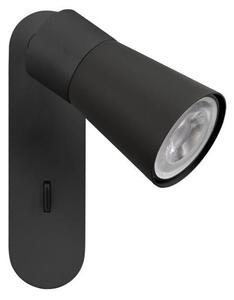 SLV stenska svetilka Puri 2.0 Cone, črna, širina 15 cm, kovina, zatemnjen, Črna, Dnevna soba / jedilnica, Aluminij, Sodobni