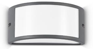 IDEAL LUX Ideal Lux zunanja stenska svetilka Rex 1, antracit, IP44, E27, zatemnjen, Siva, Aluminij, Stenska vtičnica zgoraj / spodaj