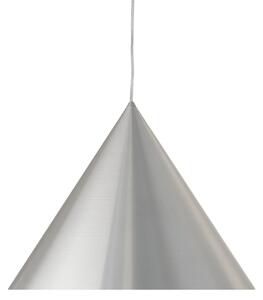 FRANDSEN obesna svetilka Benjamin, Ø 46 cm, brušeno aluminij, E27, zatemnjen, Kovinska, Dnevna soba / jedilnica, Aluminij, Dizajn
