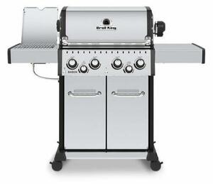 Plinski žar Broil King Baron S 490 IR (4 gorilniki, 11,4 kW, IR stranski gorilnik 3,1 kW, 66 x 44 cm površina za peko)