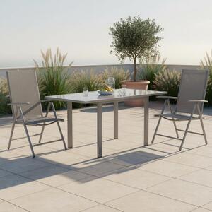 VRTNI SET aluminij srebrne barve rjava, srebrne barve