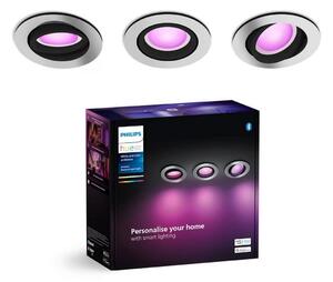 Philips - SET 3xLED RGBW Zatemnitvena vgradna svetilka Hue CENTURA 1xGU10/4,2W/230V