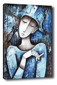 Slika Tablo Center Girl With Cigarette, 40 x 60 cm