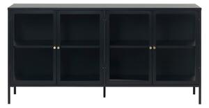 Črna kovinska vitrina 170x85 cm Carmel – Unique Furniture