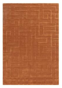 Opečnato oranžna volnena preproga 120x170 cm Maze – Asiatic Carpets