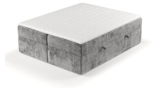 Siva boxspring postelja s prostorom za shranjevanje 160x200 cm Yoko – Maison de Rêve