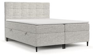 Svetlo siva boxspring postelja s prostorom za shranjevanje 160x200 cm Urbaneo – Maison de Rêve