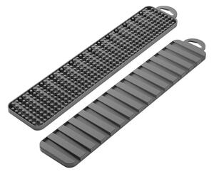 Siva plastična odcejalna podloga 42x8 cm Gravity – Metaltex