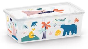 Bela plastična otroška škatla za shranjevanje 34x19x12 cm C Box Style – KIS