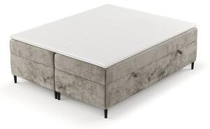 Svetlo rjava boxspring postelja s prostorom za shranjevanje 160x200 cm Araya – Maison de Rêve