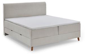 Bež boxspring postelja s prostorom za shranjevanje 160x200 cm Memphis - Meise Möbel