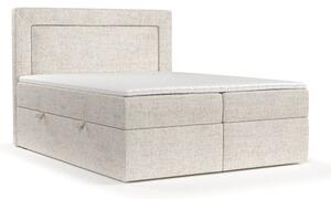 Kremno bela boxspring postelja s prostorom za shranjevanje 140x200 cm Imagine – Maison de Rêve