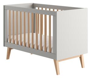 Siva otroška posteljica 60x120 cm Swing – Pinio