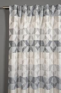 Siva prosojna zavesa 245x140 cm Jacquard - Gardinia