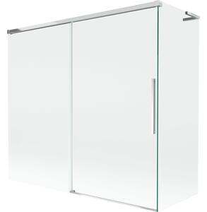Mexen Rox L razvlečni dvodelni tuš zaslon 170 + 70 x 150 cm, prozoren, krom - 8C9L-170-070-01-00