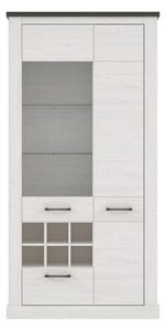 Premium Living Vitrina Montreal, Bela, Barva Pinije