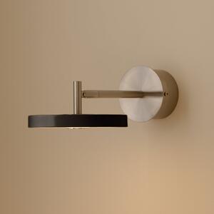 UMAGE LED-stenna svetilka Asteria Short, črna, jeklo, neposredna napeljava, zatemnjen, Črna, spalnica, Kovina, Dizajn