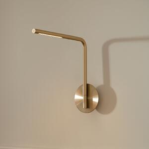 UMAGE LED-stenna svetilka Omni Pivot, v barvi medenine, z možnostjo zatemnitve, zatemnjen, Zlata / medeninasta, spalnica, Aluminij, Dizajn