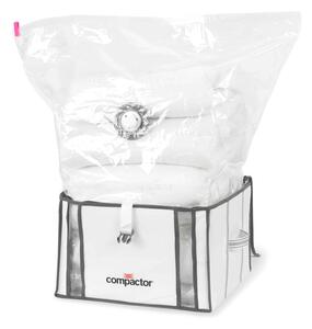 Komplet 2 beliih škatel za shranjevanje z vakuumsko vrečo Compactor Life 3D Vacuum Bag, 40 x 25 cm