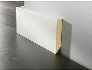 LOGOCLIC Zaključna letev bela (260 cm x 17 mm x 58 mm, MDF, Bele barve, Ravno)