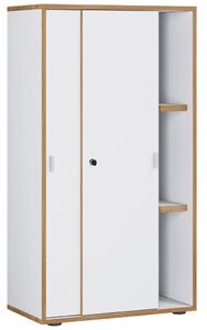 P & B Arhivska Omara Salia B60, Bela, Barva Hrasta