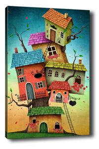 Slika Tablo Center Tree houses, 40 x 60 cm