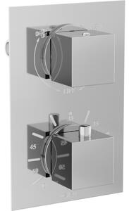 Mexen Cube termostatska kadno-tuš baterija z 2 izhodi, krom - 77502-00