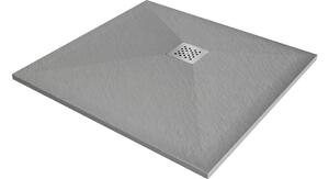 Mexen Stone+ kompozitna tuš kad kvadratna 70 x 70 cm, siva beton - 44617070