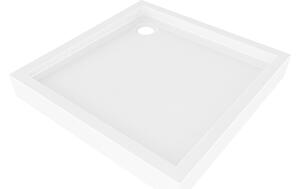 Mexen Flow+ kvadratna tuš kad 90 x 90 cm, bel sijaj - 46S109090H