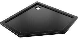 Mexen Flow slim petkotni tuš kad 90 x 90 cm, črna mat - 46P709090