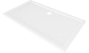 Mexen Flow pravokotni tuš kad slim 150 x 70 cm, beli sijaj - 46R107015