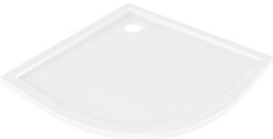Mexen Flow polkrožni pladenj slim 90 x 90 cm, bel sijaj - 46Q109090